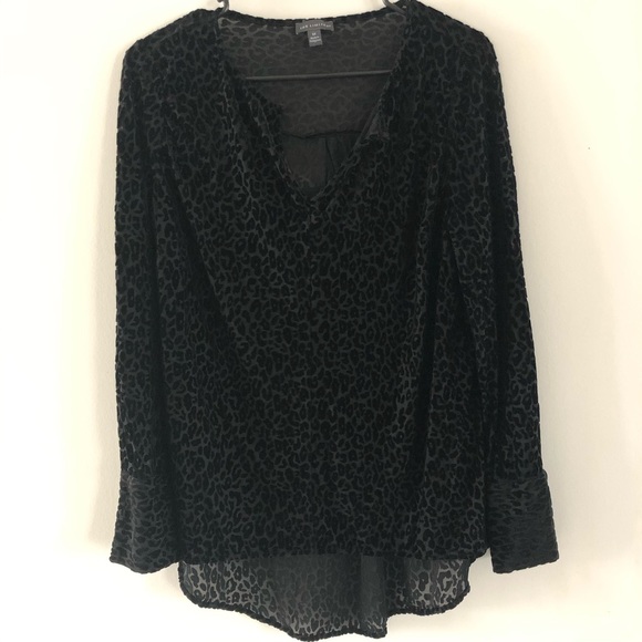 The Limited Women’s Top Blouse M Black Print - Picture 3 of 6